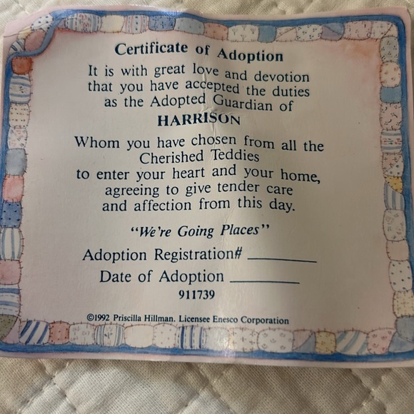 Cherished Teddies Collectible Bear Figurine- “ Harrison”- Brother Bear figurine - Picture 10 of 10